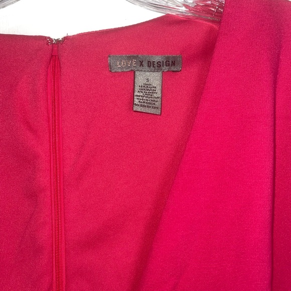 Love x Design Coral Long Sleeve Midi Wrap Dress Size S - Picture 8 of 8